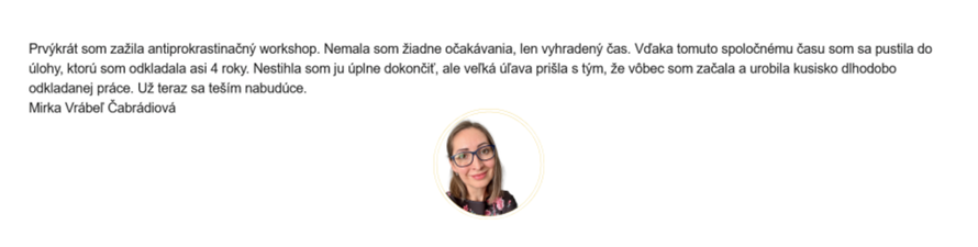 Referencia Mirká Vrábeľ